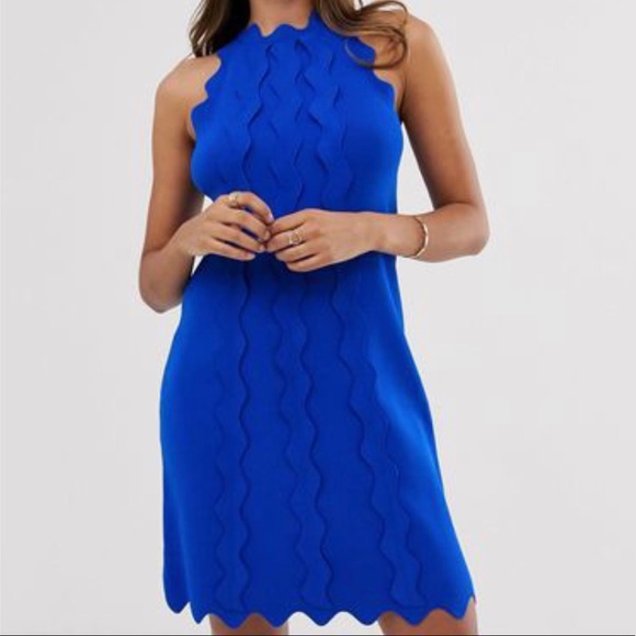Ted Baker London Dresses & Skirts - Ted Baker Synthetic Rianori Knitted Swing Dress in Blue Size 1